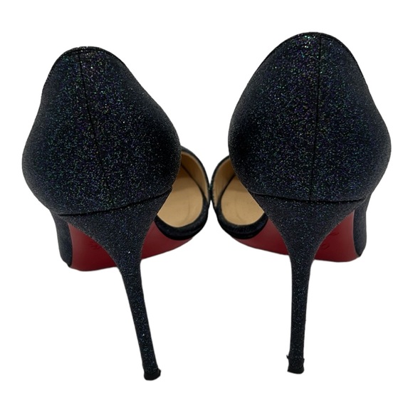 Christian Louboutin Helmour 100 Glitter D’Orsay Stiletto Pumps Size 36.5 - Picture 7 of 8